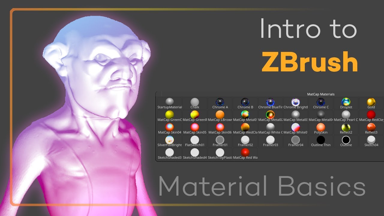 edit material zbrush