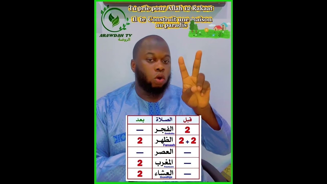 Tu prie pour Allah 12 Rakaat  Il  te  Construit une maison au paradis 