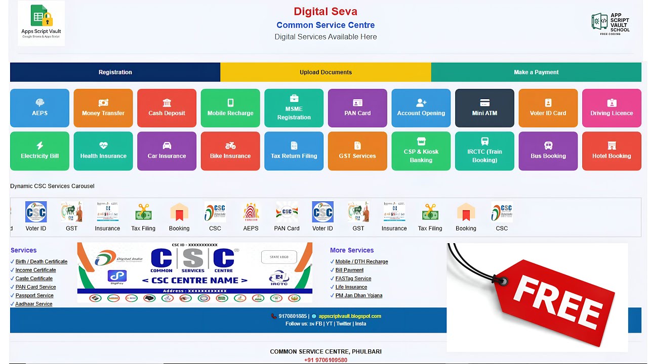 how to create csc portal's dashboard website Google Sheet & App Script ...