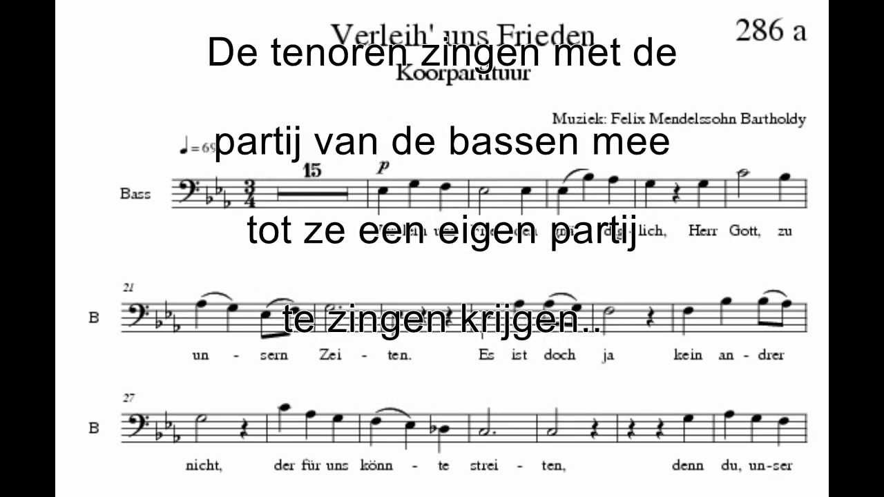 Verleih uns Frieden Tenorpartij