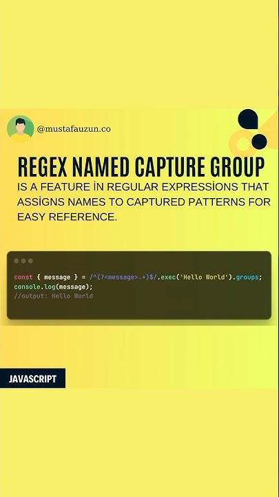 Javascript, Regex Named Capture Group #javascript - YouTube