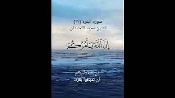 سورة البقرة (٦٧)القارئ محمد اللحيدان ١ مايو ٢٠٢٤