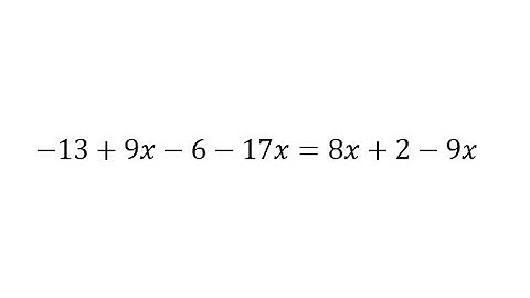 Solve a an Equation with Variable Terms on Both Sides: Form -a+bx-c-dx=ex+g-hx