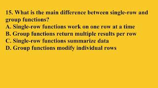 Introduction to Single-Row Functions in SQL  | Q1 Oracle L24 P2 | SMILE ROAD