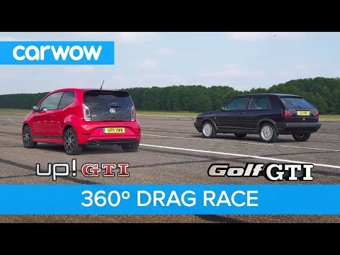 VW Golf GTI MK2 vs up! GTI - 360 DRAG RACE & ROLLING RACE - VW Golf GTI MK2 vs up! GTI - 360 DRAG RACE & ROLLING RACE