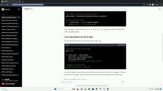 Python Split Array use For Loop to Mean every split and put it back together