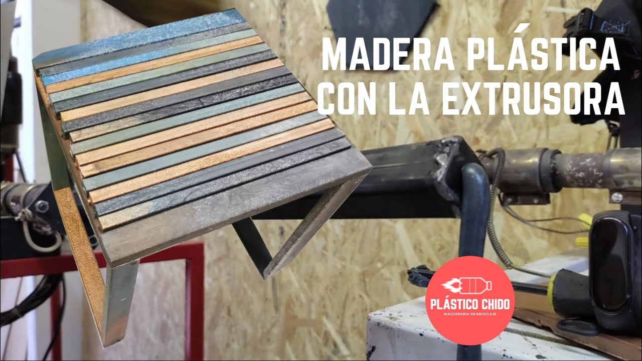 🪑 🛠️ Madera plástica hecha en casa con la Extrusora Chida 🪑 🛠️