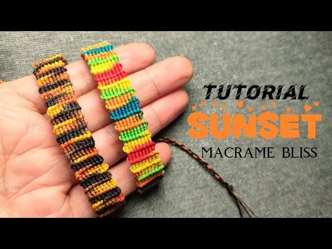 Sunset/rainbow bracelet🌄 How to make thread bracelet | DIY tutorial ...