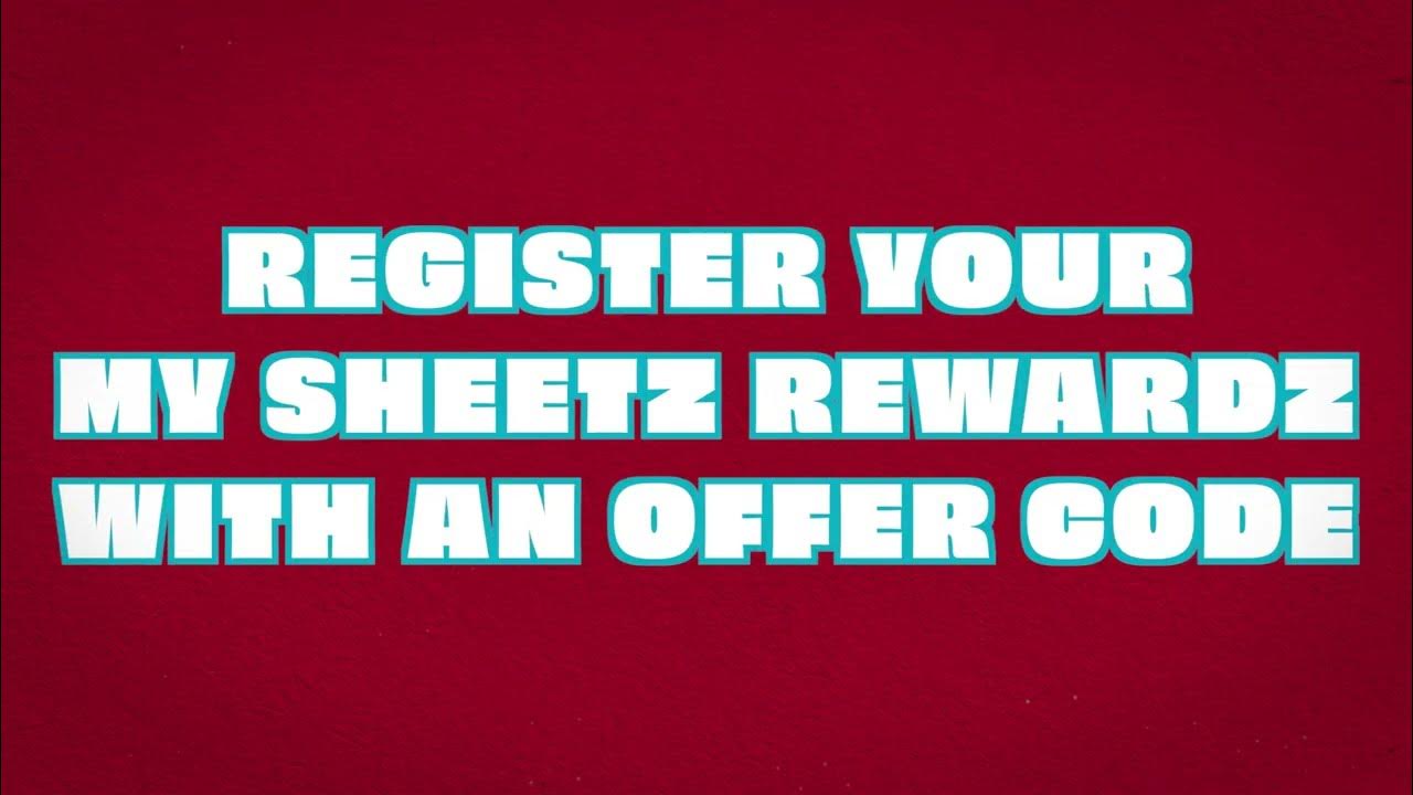 How to Register My Sheetz Rewardz on App with Offer Code YouTube