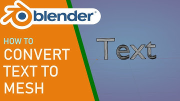 Blender how to convert text to mesh