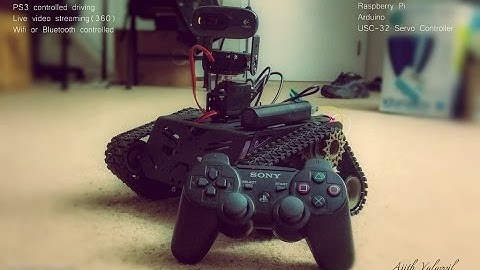 Raspberry pi Robot with PS3 controller and Live Video streaming
