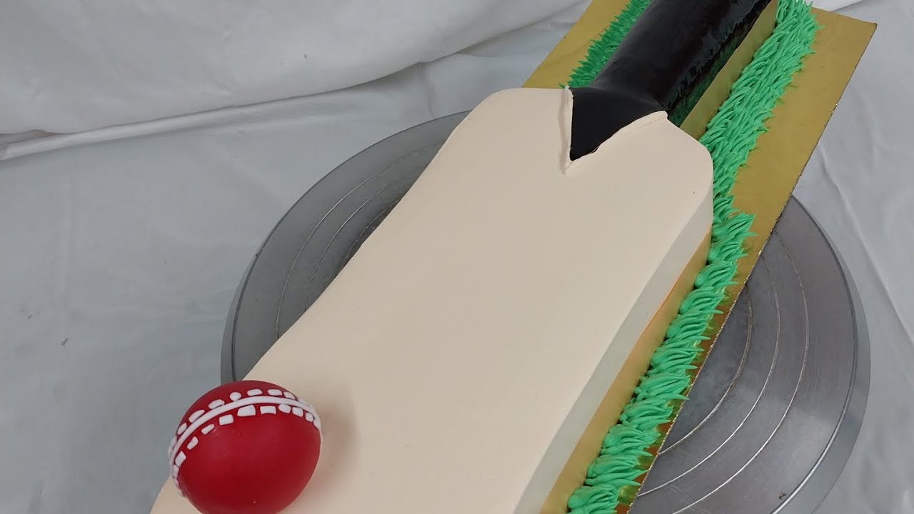 chocolate Flavour cake/cricket Bat and Ball Theme cake/ YouTube