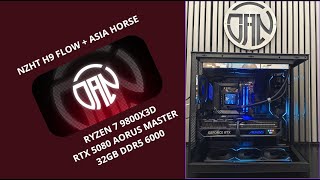 NZXT H9 + FULL ASIAHORSE +RYZEN 7 9800X3D + RTX 5080 AORUS MASTER @GIGABYTE_Global @NZXTglobal