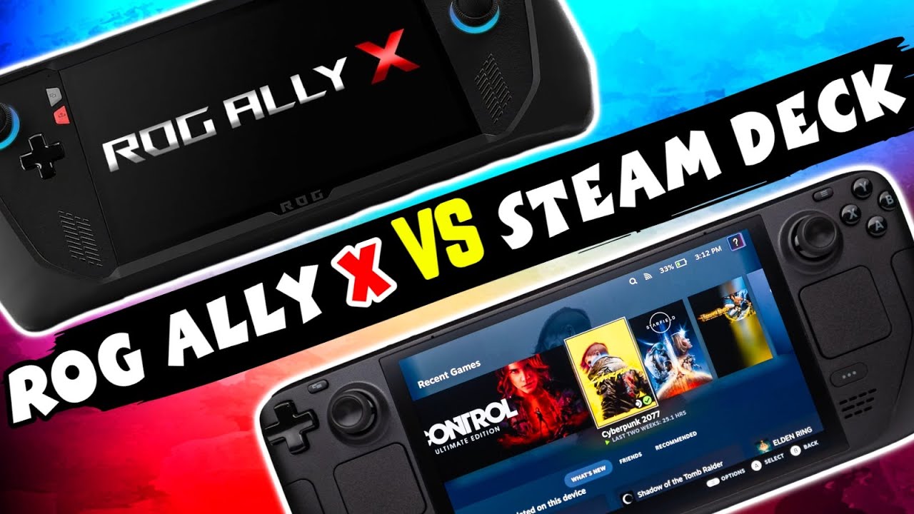 Asus ROG Ally X vs. Steam Deck OLED : Power & Performance vs. Library ...