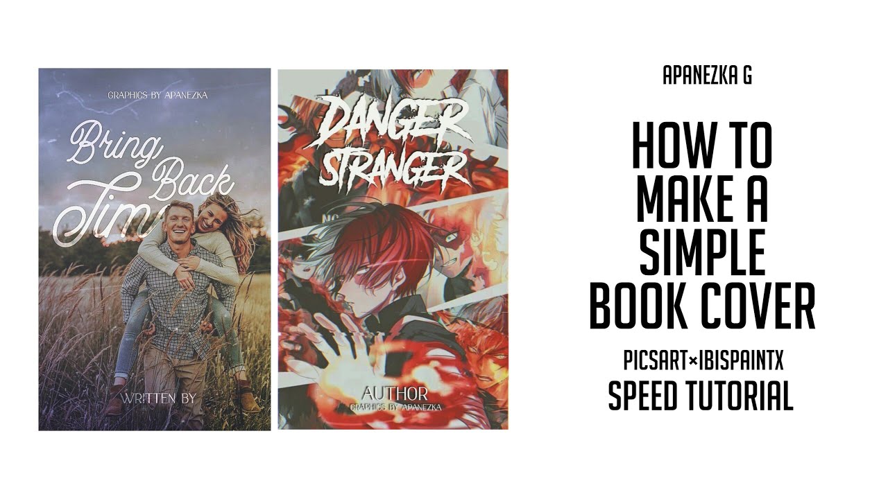 How To Make A Simple Book Cover - Picsart×IbisPaintX | Speed Tutorial ...