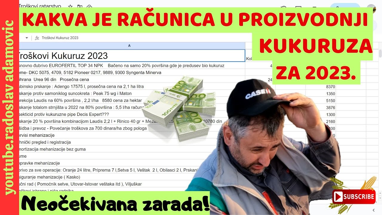 KAKVA JE RAČUNICA U PROIZVODNJI KUKURUZA ZA 2023?; WHAT IS THE CALCULATION OF CORN FOR 2023?