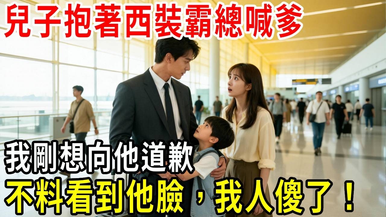 下機時5歲兒子突然消失，我翻遍機場才看到他抱著個西裝霸總的腿喊爹！我拽走兒子剛想向他道歉，不料看到他臉，我人傻了！#掉馬甲#甜寵 #閃婚#情感故事 #婚姻 #先婚後愛 #霸道總裁 #灰姑娘#爽文