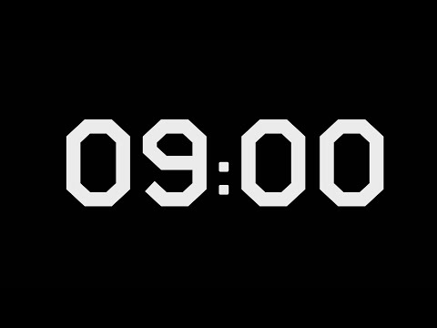 9 Minute Timer Countdown | 540 Second Black Screen with Alarm Sound