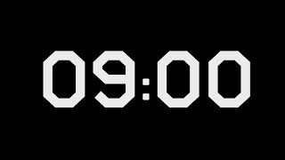 9 Minute Timer Countdown | 540 Second Black Screen with Alarm Sound