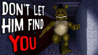 Sprinting Fredbear in Baldi Basics
