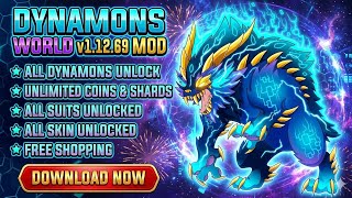 Dynamons World Mega MOD APK v1.12.69 | Unlimited Money, Shards &amp; All Suits Unlocked 🎮