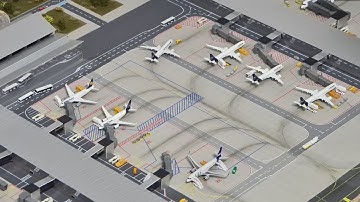 Mega Airport 1/500 scale 4/5 4K (build a check-in hall) by @airportsforscale