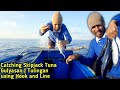 Catching Skipjack Tuna-Gulyasan using Hook and Line called &quot; Kurikan Fishing &quot; Solo Laot Adventure