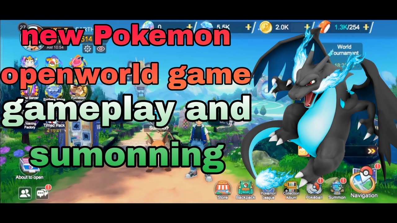 Monster gym championship gameplay and summoning | new Pokemon openworld game