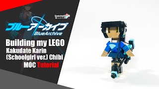 Lego Blue Archive Kakudate Karin Schoolgirl Ver. Chibi Moc Tutorial Somchai Ud