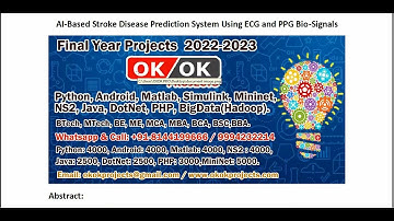 AI Based Stroke Disease Prediction System Using ECG and PPG Bio Signals