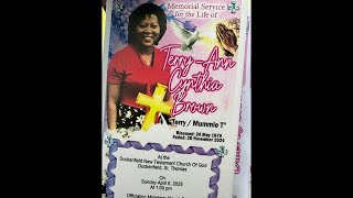 FUNERAL SERVICE FOR TERRY ANN CYNTHIA BROWN