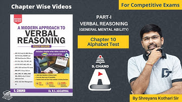 Alphabet Test Reasoning Tricks | A Modern Approach to Verbal Reasoning | S Chand Academy