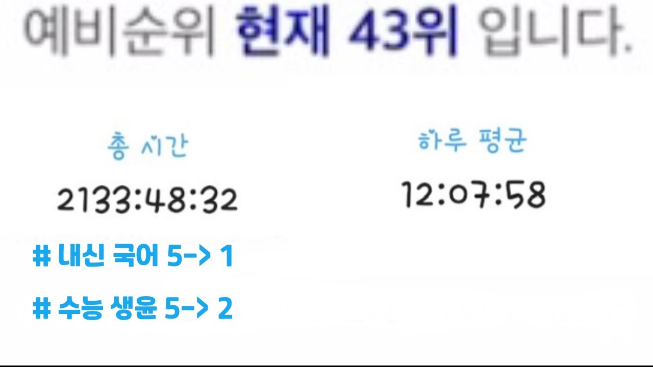 내신 4.0 현역 정시러 26입시 결말