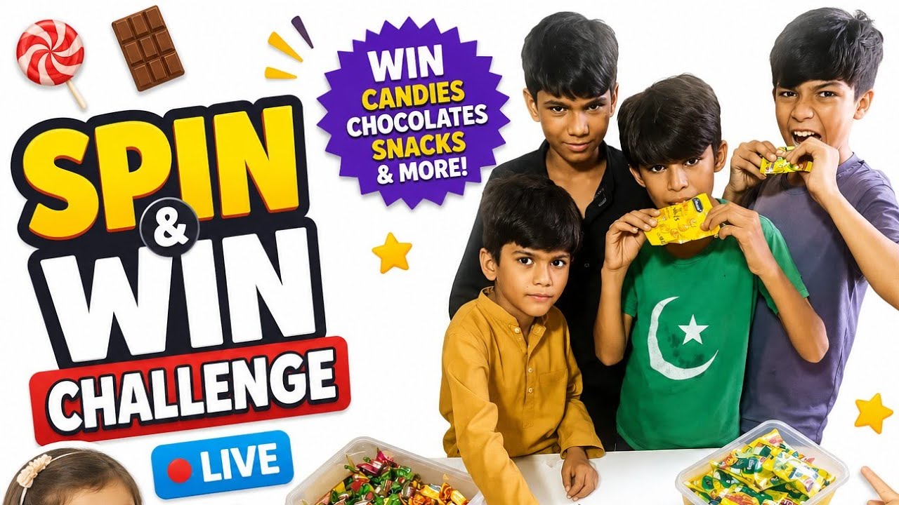 LIVE Spin & Win Snacks Challenge 🍫🎁 | Kids Fun Game | Win Amazing Prizes | Ding Dong Fun
