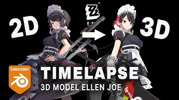 [ 3D Model ] Ellen Joe ZZZ - Blender Timelapse