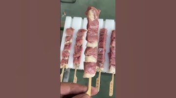 Meat threading machine for BBQ,Multifunctional meat skewer Automatic Mutton Stringer ,