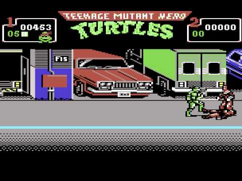Teenage Mutant Hero Turtles - The Coin-op! Longplay (C64) [50 FPS]