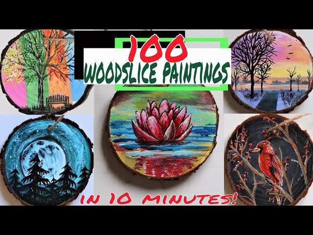 How To Paint Wood Slice Ornaments +10 Ideas To Get You Inspired