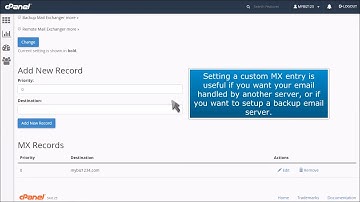 How to add an MX entry in cPanel