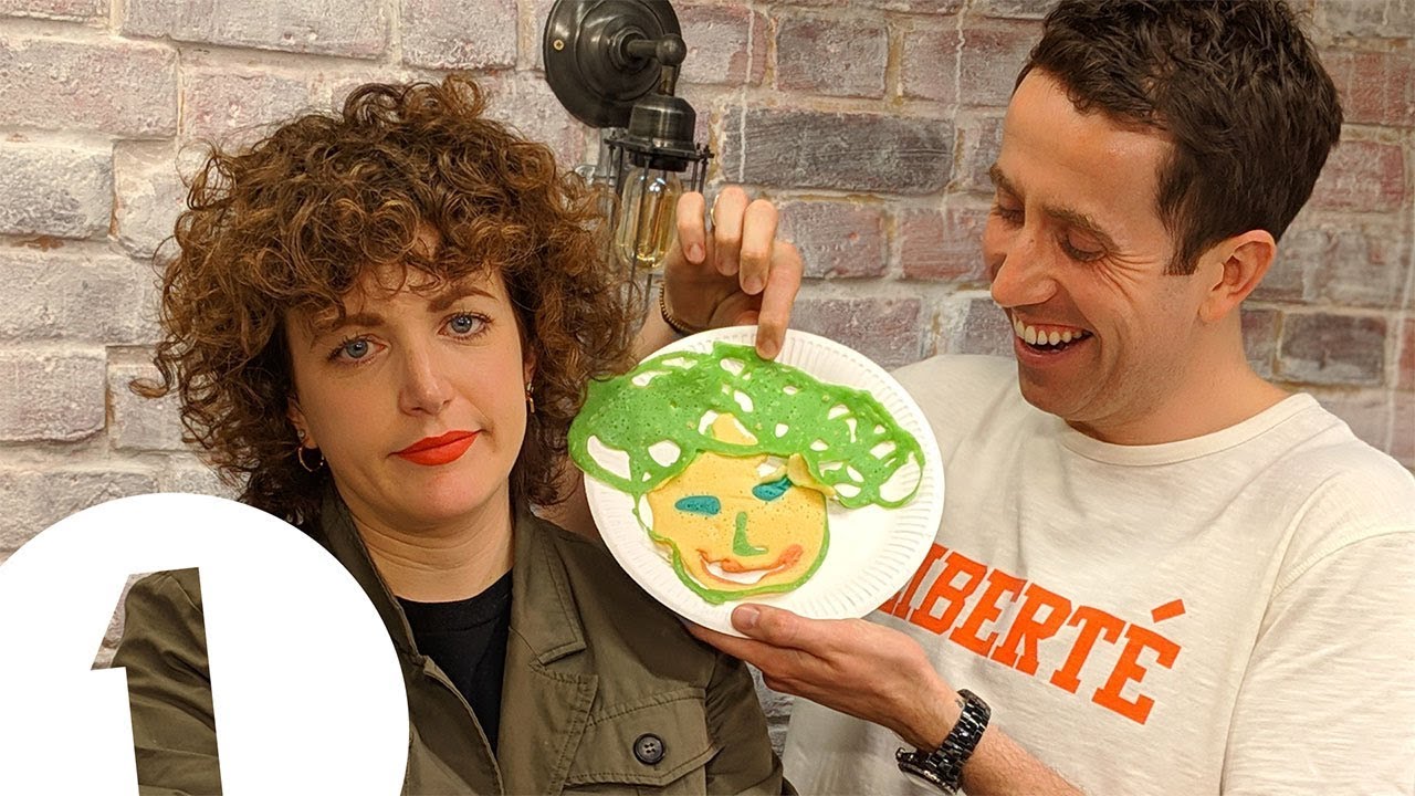 Annie Mac & Nick Grimshaw Try Pancake 'Art'
