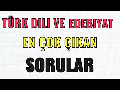 Açık Lise EDEBİYAT En Çok Çıkan Sorular!!