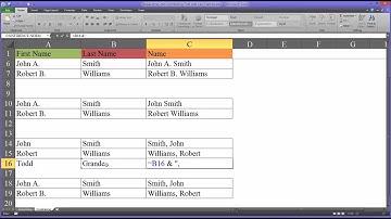 Combining First and Last Names in Excel