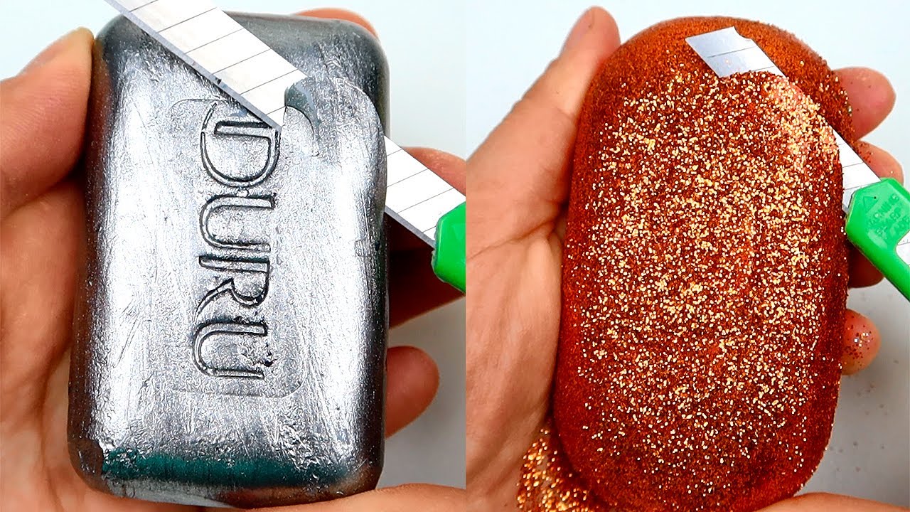 Relaxing Soap Carving. ASMR.  Satisfying Soap Cutting-10