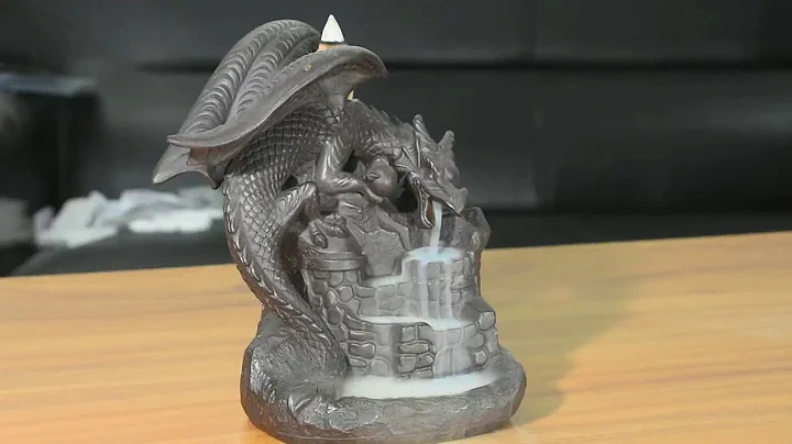 Ceramic dragon waterfall ceramic backflow Incense burner