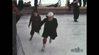 Outdoor ice-skating in Fairbanks, circa 1940s