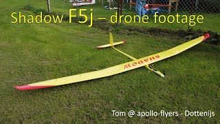Shadow F5J RC Glider Soars: Breathtaking Drone Footage.