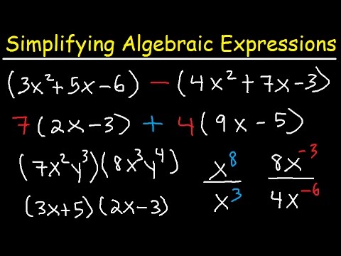 Video: Cum simplificați expresiile Algebra 1?