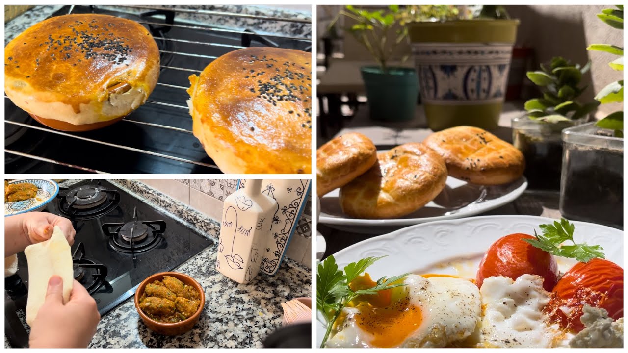 اول مرة نطيبها كفتة بالبذنجان المشوي  ومعاها احلى خبز جربوها باذن الله تعجبكم