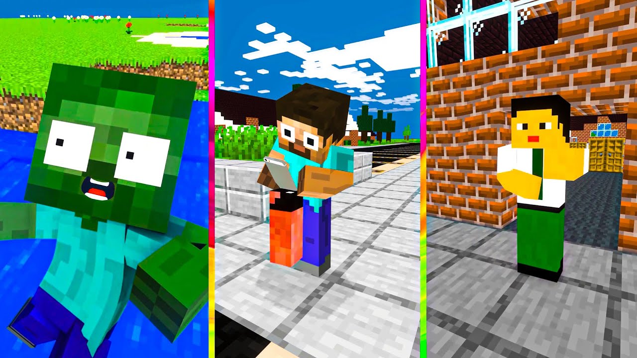 Minecraft On 1000 Ping Baby Zombie Meet The Bandits Part 2- Minecraft Animation | Minecraft Mix