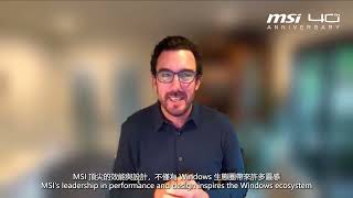 A Special Message from Microsoft VP, Windows & Device Sales Lead Mark Linton | MSI 40th Anniversary